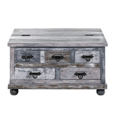 The Attic Barmer Mango Wood Coffee Table Grey